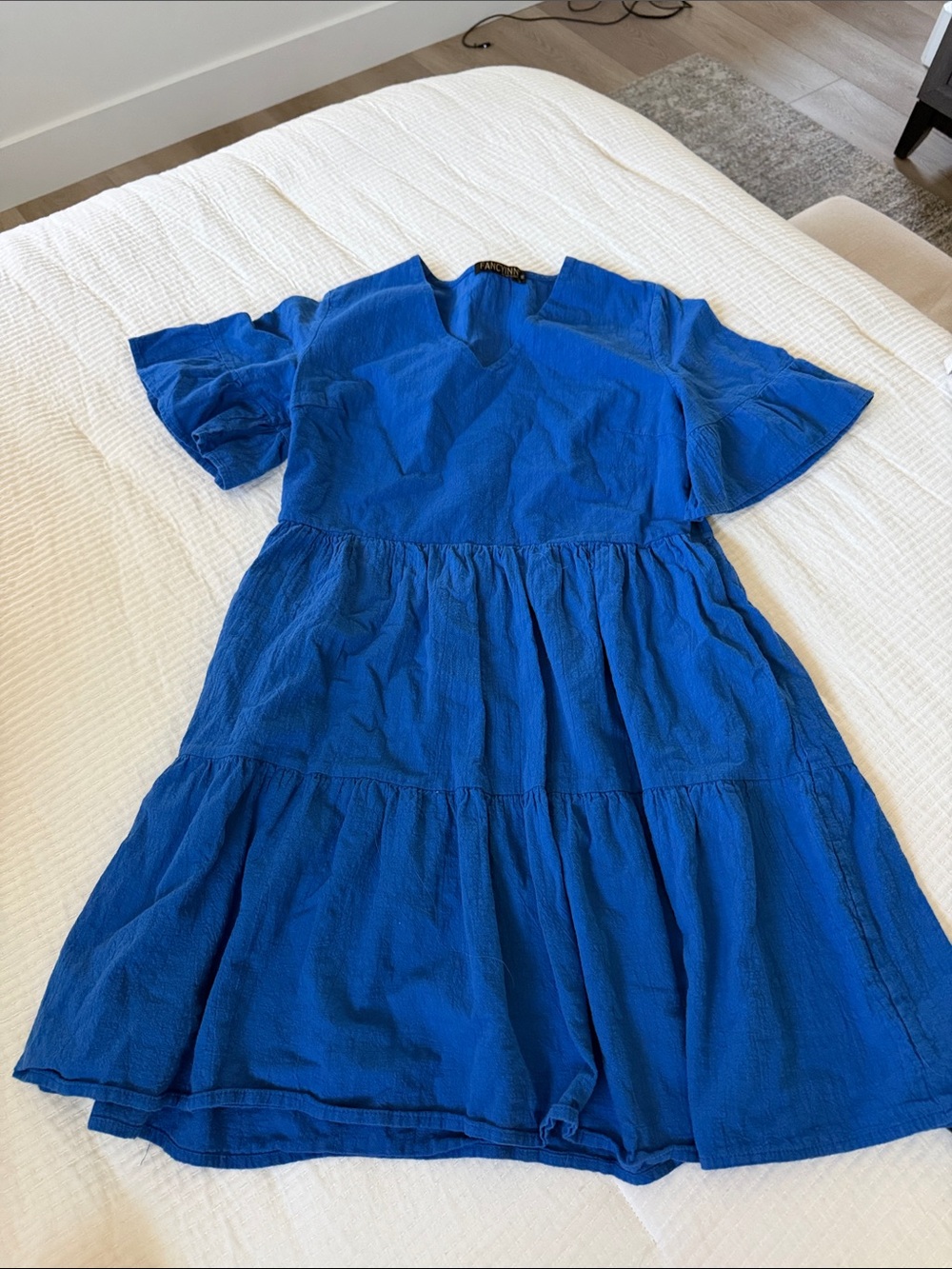 Royal Blue Tiered Dress